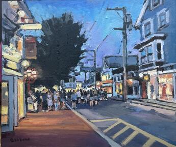 A Fun Crowd, Ptown Evening I by Sheila Barbone
