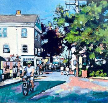 Afternoon Bike Ride on Commercial Street by Sheila Barbone