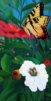 Bee and Butterfly by Vincent Amicosante