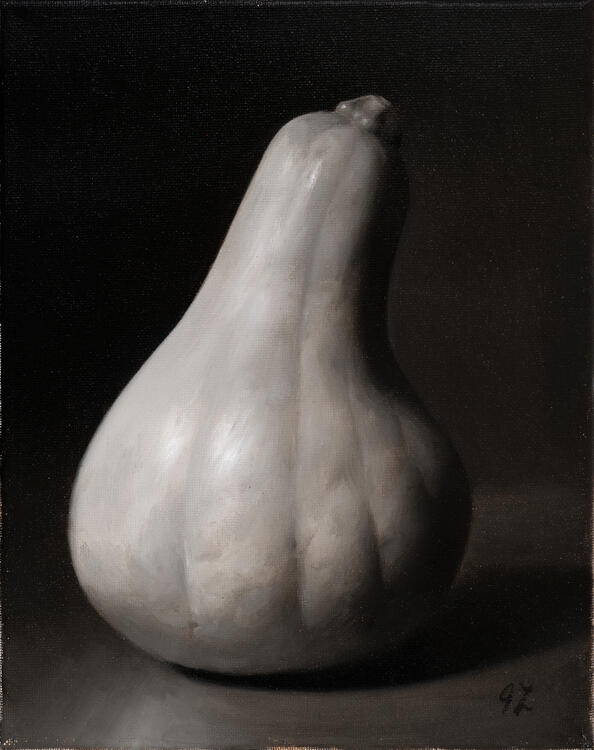 Squash in Grisaille by Joshua Langstaff