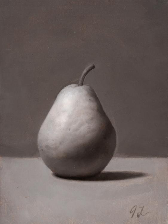 Pear in Grisaille #1 by Joshua Langstaff