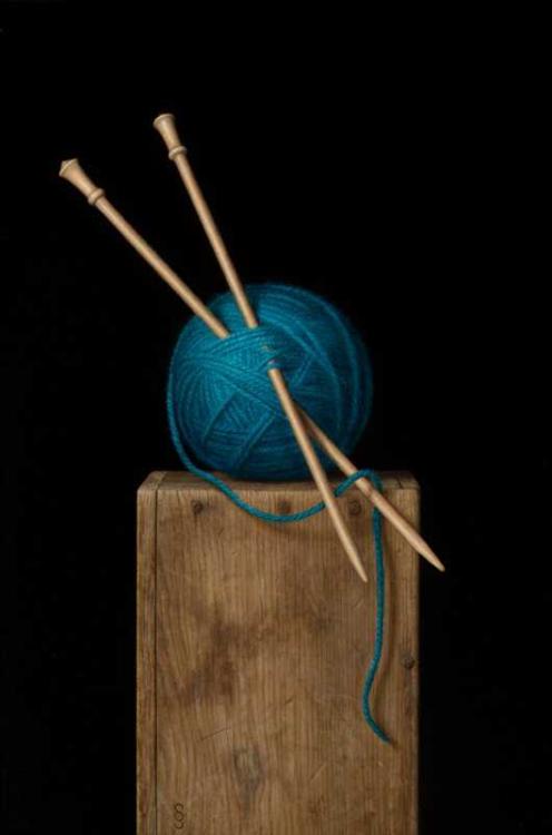 Teal Wool and Temple Needles by Sydney Bella Sparrow