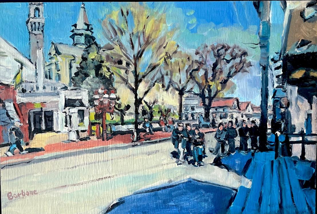 Blue Shadows on Commercial Street by Sheila Barbone