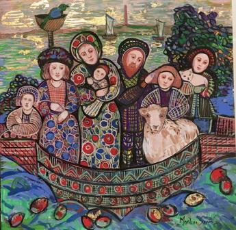 Immigrants with Sheep by Marilene Sawaf